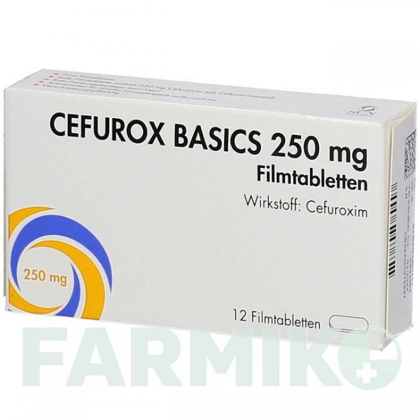 ЦЕФУРОКС (CEFUROX) 250 мг таблетки 12 шт - Цефуроксим SUN PHARMACEUTICALS