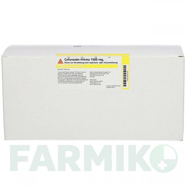 ЦЕФУРОКСИМ (CEFUROXIM) 1500 мг порошок 10 шт - Цефуроксим HIKMA