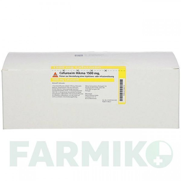 ЦЕФУРОКСИМ (CEFUROXIM) 1500 мг порошок 10 шт - Цефуроксим HIKMA