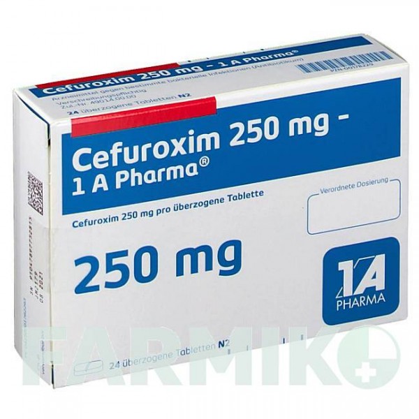 ЦЕФУРОКСИМ (CEFUROXIM) 250 мг таблетки 24 шт - Цефуроксим 1 A PHARMA