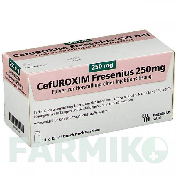 ЦЕФУРОКСИМ (CEFUROXIM) 250 мг порошок 10 шт - Цефуроксим FRESENIUS