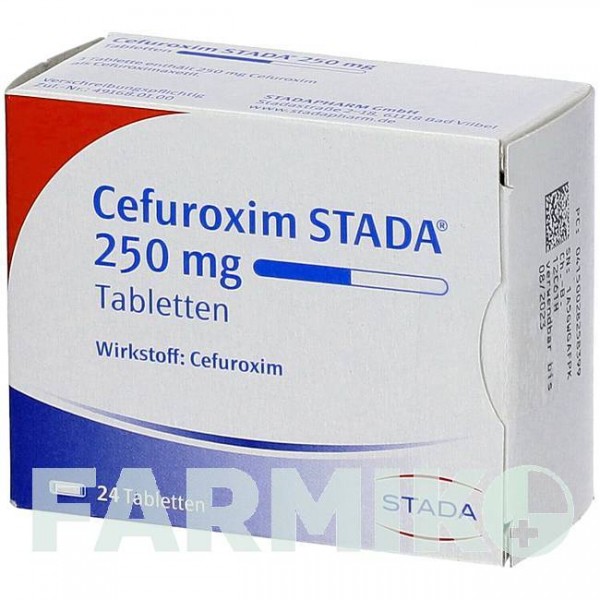 ЦЕФУРОКСИМ (CEFUROXIM) 250 мг таблетки 24 шт - Цефуроксим STADAPHARM