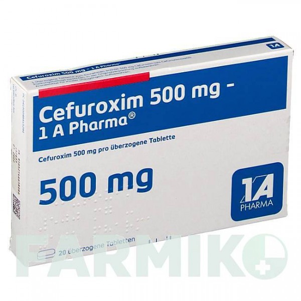 ЦЕФУРОКСИМ (CEFUROXIM) 500 мг таблетки 20 шт - Цефуроксим 1 A PHARMA