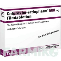 ЦЕФУРОКСИМ (CEFUROXIM) 500 мг таблетки 12 шт - Цефуроксим RATIOPHARM