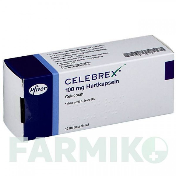ЦЕЛЕБРЕКС (CELEBREX) 100 мг капсули 50 шт - Целекоксиб EMRA-MED