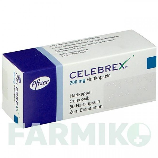 ЦЕЛЕБРЕКС (CELEBREX) 200 мг капсули 50 шт - Целекоксиб ACA MULLER-ADAG PHARMA