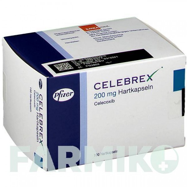 ЦЕЛЕБРЕКС (CELEBREX) 200 мг капсули 100 шт - Целекоксиб EMRA-MED