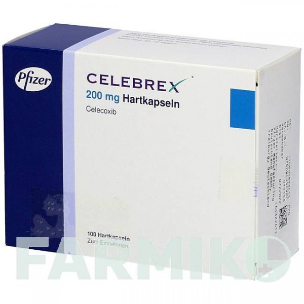 ЦЕЛЕБРЕКС (CELEBREX) 200 мг капсули 20 шт - Целекоксиб KOHLPHARMA