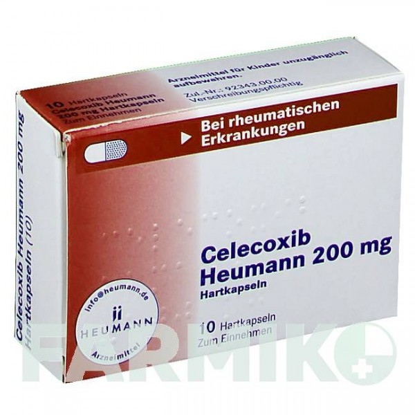 ЦЕЛЕКОКСИБ (CELECOXIB) 200 мг капсули 10 шт - Целекоксиб HEUMANN PHARMA