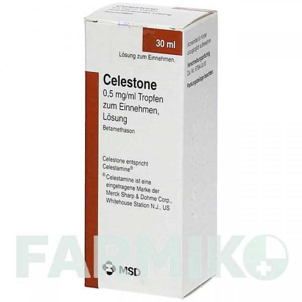 ЦЕЛЕСТОН (CELESTONE) 0,5 раствор 30 мл - Бетаметазон KOHLPHARMA