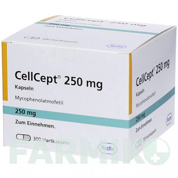 СЕЛЛСЕПТ (CELLCEPT) 250 мг капсулы 300 шт - Микофеноловая кислота 1 0 1 CAREFARM