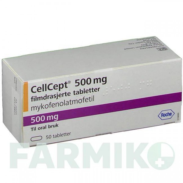 СЕЛЛСЕПТ (CELLCEPT) 500 мг таблетки 50 шт - Мікофенолова кислота ORIFARM
