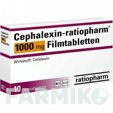 ЦЕФАЛЕКСИН (CEPHALEXIN) 1000 мг таблетки 10 шт - Цефалексин RATIOPHARM
