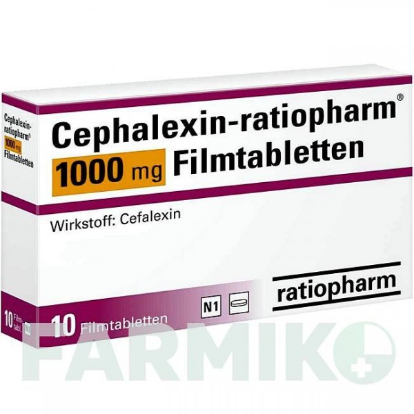 ЦЕФАЛЕКСИН (CEPHALEXIN) 1000 мг таблетки 10 шт - Цефалексин RATIOPHARM