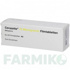 ЧАРОЗЕТТА (CERAZETTE) 75 мкг таблетки 6x28 шт - Дезогестрел 2CARE4