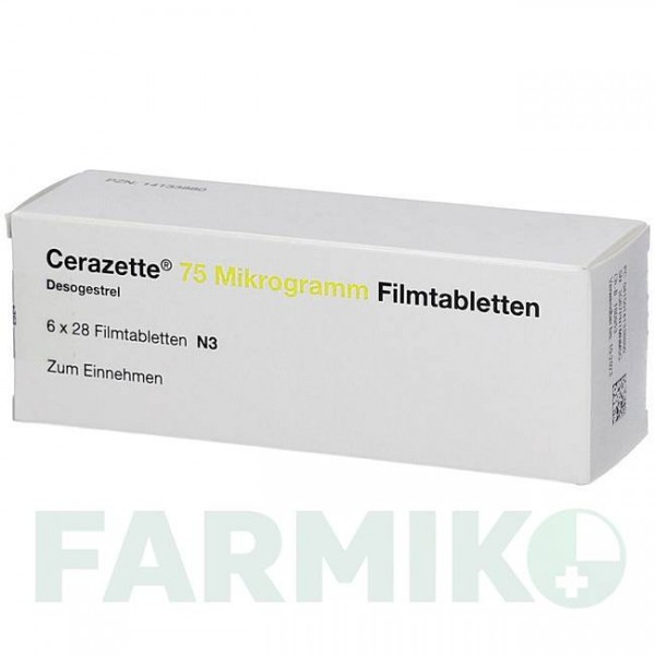 ЧАРОЗЕТТА (CERAZETTE) 75 мкг таблетки 6x28 шт - Дезогестрел 2CARE4