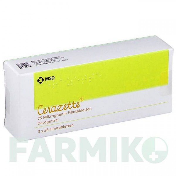 ЧАРОЗЕТТА (CERAZETTE) таблетки 3x28 шт - Дезогестрел ORIFARM