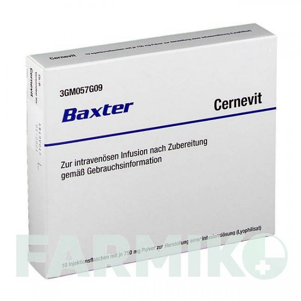 ЦЕРНЕВИТ (CERNEVIT) 750 мг порошок 10 шт - Активные вещества BAXTER