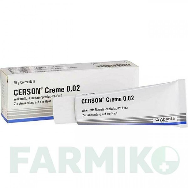 ЦЕРЗОН (CERSON) 0,2 мг/г крем 25 г - Флуметазон ABANTA PHARMA