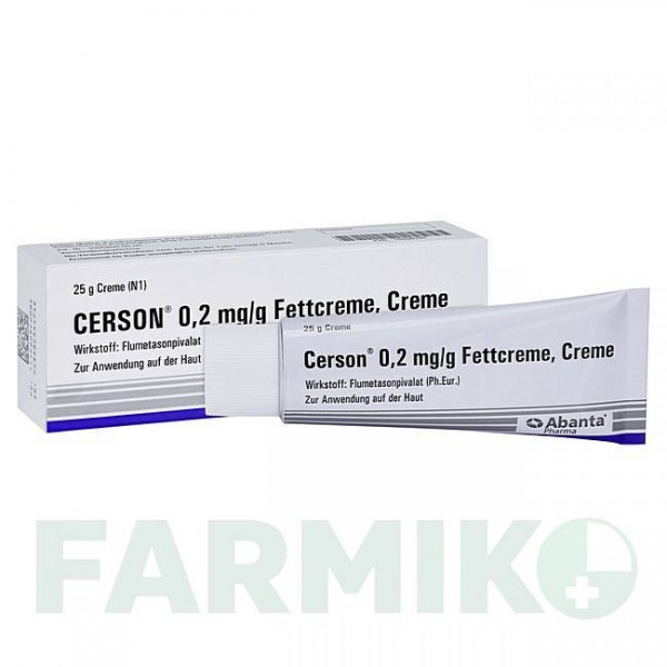 ЦЕРЗОН (CERSON) 0,2 мг/г крем 25 г - Флуметазон ABANTA PHARMA