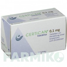 СЕРТИКАН (CERTICAN) 0,1 мг таблетки 100 шт - Эверолимус NOVARTIS