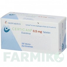 СЕРТИКАН (CERTICAN) 0,5 мг таблетки 100 шт - Эверолимус ACA MULLER-ADAG PHARMA