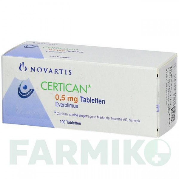 СЕРТИКАН (CERTICAN) 0,5 мг таблетки 100 шт - Эверолимус KOHLPHARMA