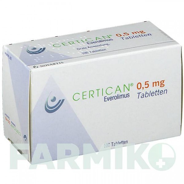 СЕРТИКАН (CERTICAN) 0,5 мг таблетки 100 шт - Эверолимус NOVARTIS