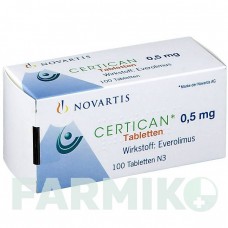 СЕРТИКАН (CERTICAN) 0,5 мг таблетки 100 шт - Эверолимус PARANOVA PACK
