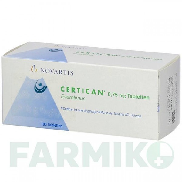 СЕРТИКАН (CERTICAN) 0,75 мг таблетки 50 шт - Эверолимус KOHLPHARMA