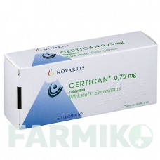 СЕРТИКАН (CERTICAN) 0,75 мг таблетки 50 шт - Эверолимус PARANOVA PACK