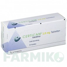 СЕРТИКАН (CERTICAN) 1 мг таблетки 50 шт - Эверолимус NOVARTIS