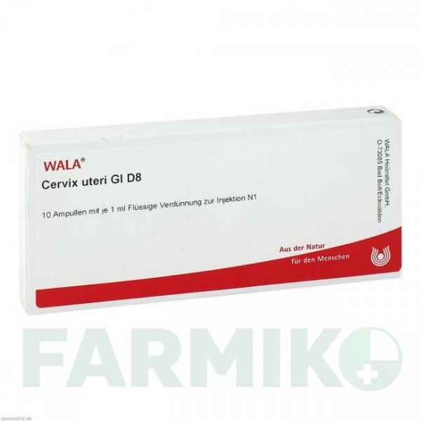 ЦЕРВИКС (CERVIX) D 8 ампулы 10x1 мл - Гомеопатия WALA HEILMITTEL