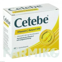 ЦЕТЕБЕ (CETEBE) 500 мг капсулы 120 шт - Витамин C (Аскорбиновая кислота) STADA