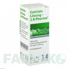ЦЕТИРИЗИН (CETIRIZIN) раствор 20 мл - Цетиризин 1 A PHARMA