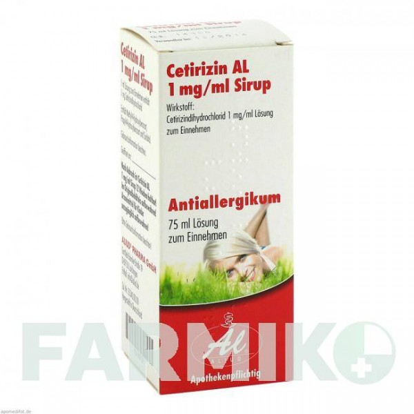 ЦЕТИРИЗИН (CETIRIZIN) 1 мг/мл раствор 75 мл - Цетиризин ALIUD PHARMA