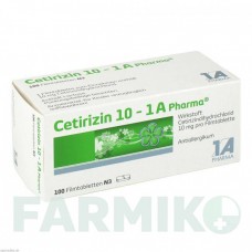 ЦЕТИРИЗИН (CETIRIZIN) 10 таблетки 100 шт - Цетиризин 1 A PHARMA
