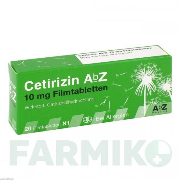 ЦЕТИРИЗИН (CETIRIZIN) 10 мг таблетки 20 шт - Цетиризин ABZ PHARMA