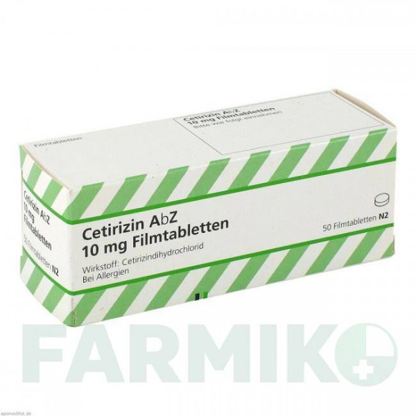 ЦЕТИРИЗИН (CETIRIZIN) 10 мг таблетки 50 шт - Цетиризин ABZ PHARMA