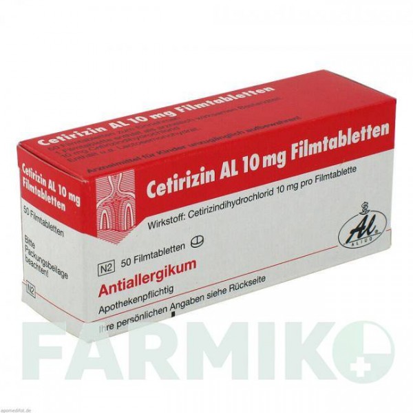 ЦЕТИРИЗИН (CETIRIZIN) 10 мг таблетки 50 шт - Цетиризин ALIUD PHARMA