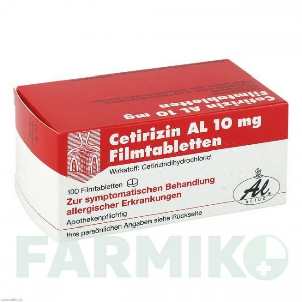 ЦЕТИРИЗИН (CETIRIZIN) 10 мг таблетки 100 шт - Цетиризин ALIUD PHARMA