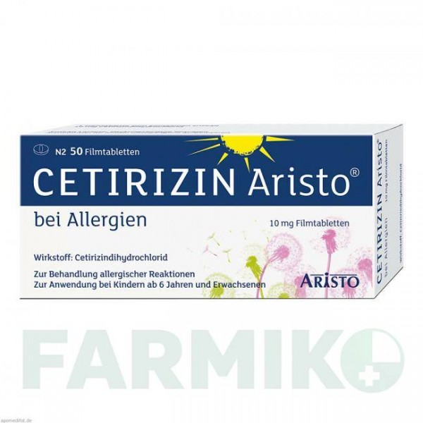 ЦЕТИРИЗИН (CETIRIZIN) 10 мг таблетки 50 шт - Цетиризин ARISTO PHARMA