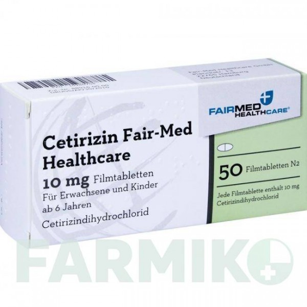 ЦЕТИРИЗИН (CETIRIZIN) 10 мг таблетки 50 шт - Цетиризин FAIRMED HEALTHCARE