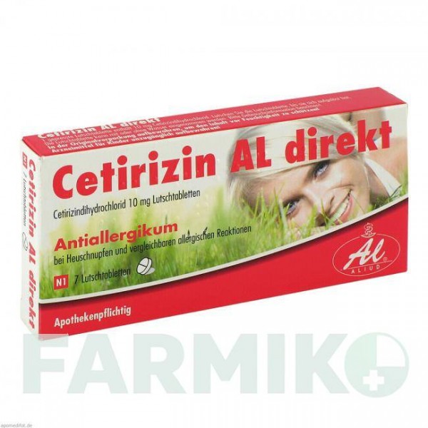 ЦЕТИРИЗИН (CETIRIZIN) таблетки 7 шт - Цетиризин ALIUD PHARMA