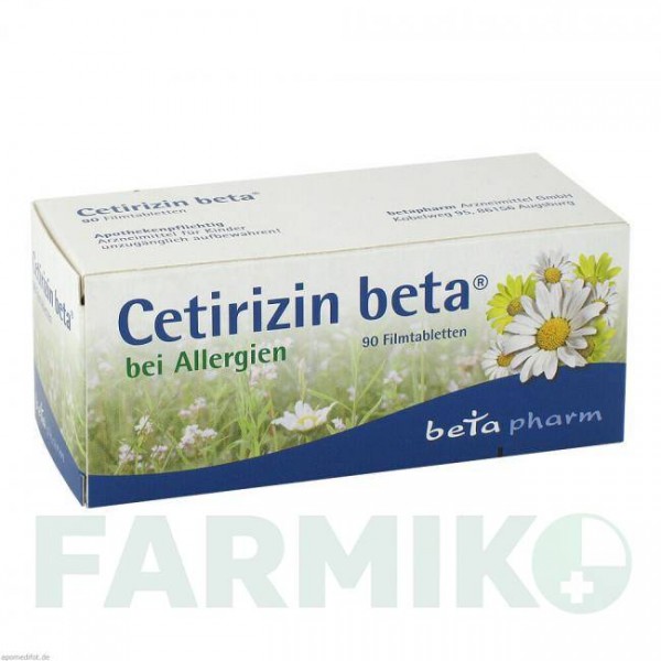 ЦЕТИРИЗИН (CETIRIZIN) таблетки 90 шт - Цетиризин BETAPHARM