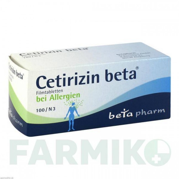 ЦЕТИРИЗИН (CETIRIZIN) таблетки 100 шт - Цетиризин BETAPHARM