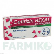 ЦЕТИРИЗИН (CETIRIZIN) таблетки 7 шт - Цетиризин HEXAL