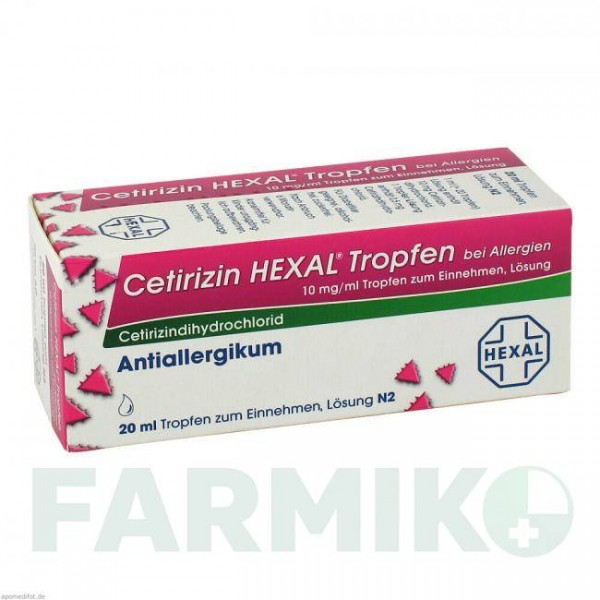 ЦЕТИРИЗИН (CETIRIZIN) капли 20 мл - Цетиризин HEXAL