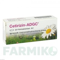 ЦЕТИРИЗИН (CETIRIZIN) таблетки 20 шт - Цетиризин ZENTIVA