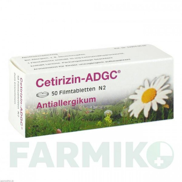 ЦЕТИРИЗИН (CETIRIZIN) таблетки 50 шт - Цетиризин ZENTIVA
